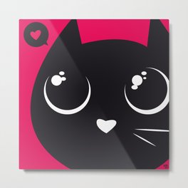 Love cat Metal Print | Love, Animal, Graphic Design, Vector 