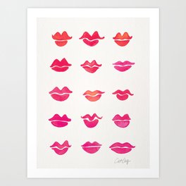 Kiss Collection – Pink Palette Art Print