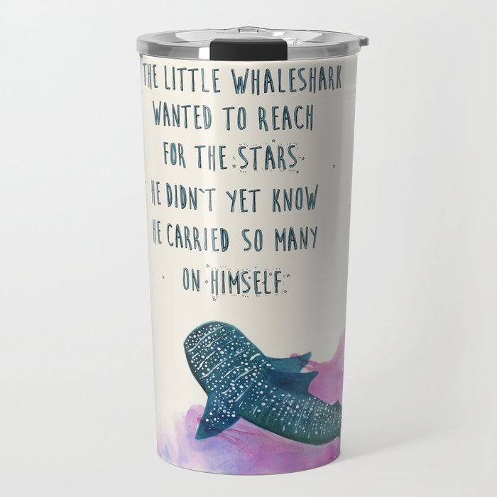 little whaleshark between stars Travel Mug