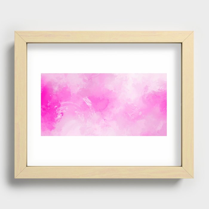 Pink and White Recessed Framed Print