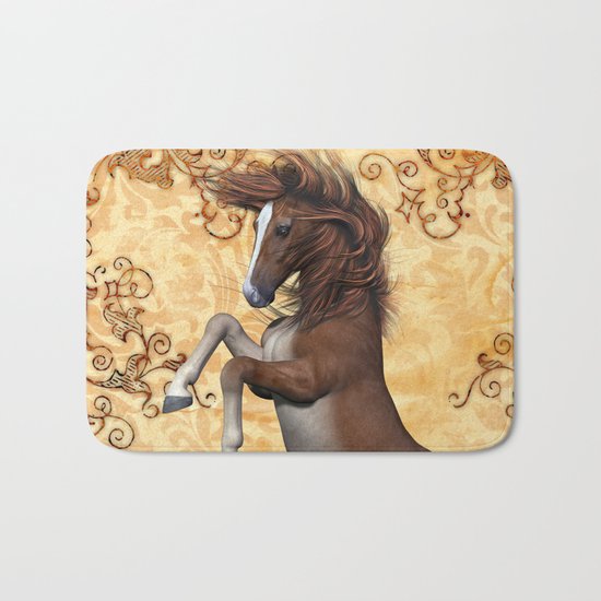 Awesome brown horse Bath Mat