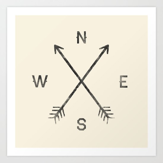Compass (Natural) Art Print