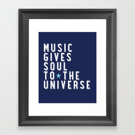 Music is Soul Framed Art Print