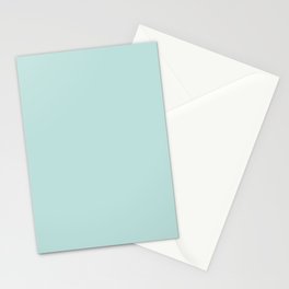 Aqua Whisper Blue Stationery Card
