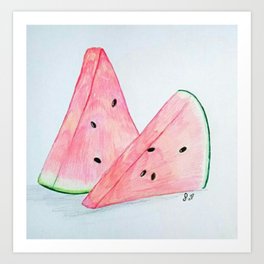 Watermelon slices Art Print