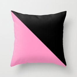 Just two colors 1: pink and black Throw Pillow