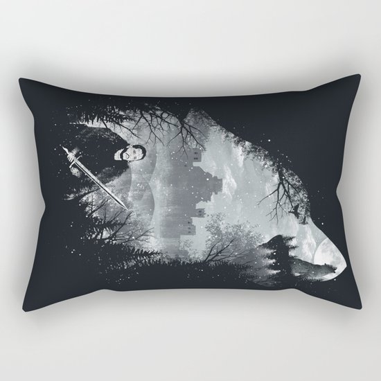 The White Wolf Rectangular Pillow