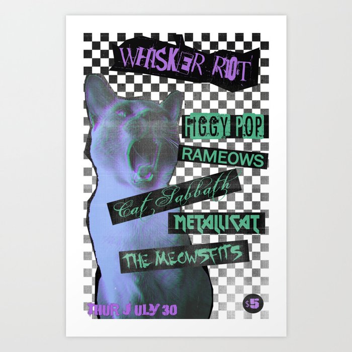 Whisker Riot Art Print
