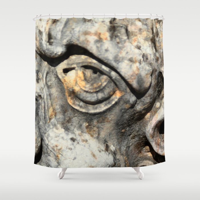 Stone Monster's eye Shower Curtain