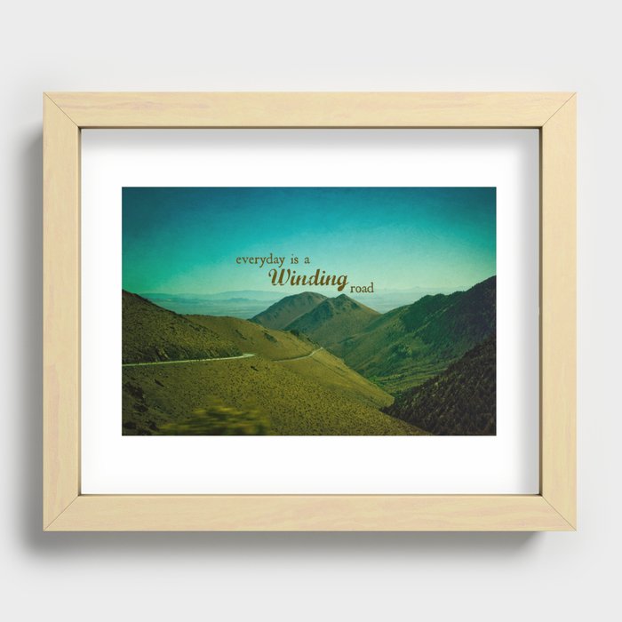 Everyday Is A Winding Road Recessed Framed Print