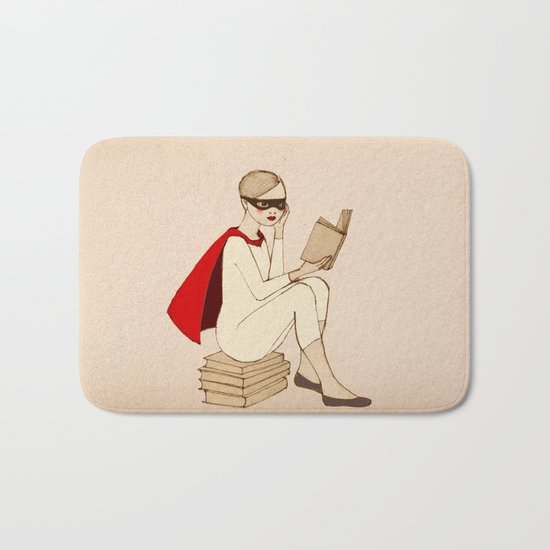 Superhero reader Bath Mat