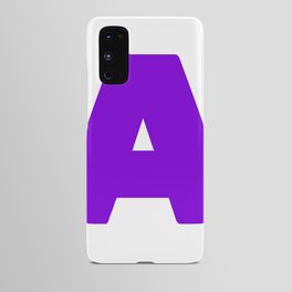 A (Violet & White Letter) Android Case