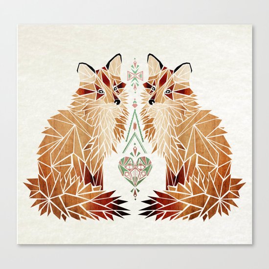 fox love Canvas Print