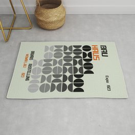 Bauhaus Exhibition Poster, Bauhaus Retro Home décor Rug