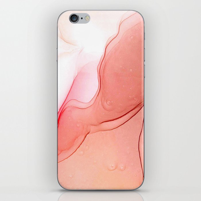 A hot raging red flame with small voluminous curls in the center iPhone Skin