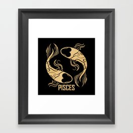 Pisces Symbol Birthday Zodiac Pisces Framed Art Print