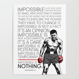 Ali 'The Champ' Boxing Poster