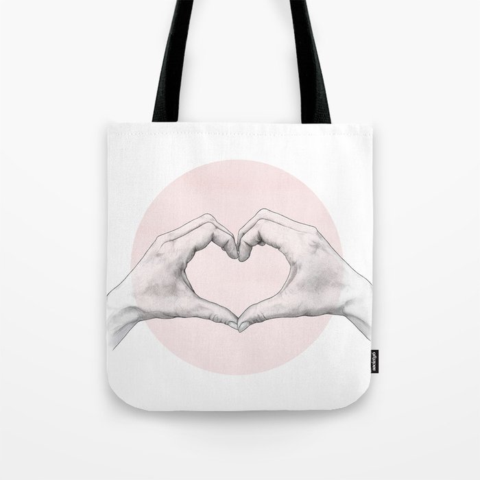 heart in hands // hand study Tote Bag