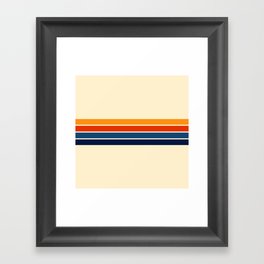 Classic Retro Stripes Framed Art Print