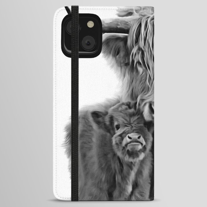 Highland Cow and The Baby iPhone Wallet Case