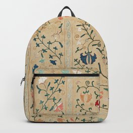 Uzbekistan Suzani Nim Embroidery Print Backpack | Outdoor, Pattern, Area, Color, Bohemian, Vintage, Oriental, Uzbekistan, Boho, Retro 