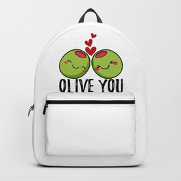 Olive You | I Love You | Valentine's Day Heart Backpack