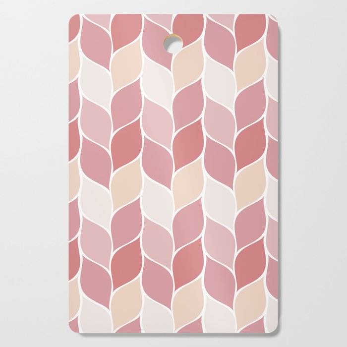 Retro Geometric Pattern 5 Pink and Peach Cutting Board