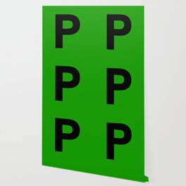 Letter P (Black & Green) Wallpaper