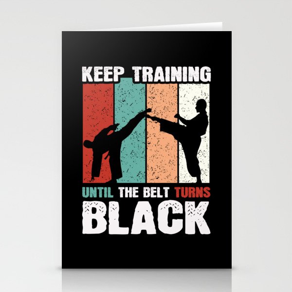Black Belt Martial Arts Stationery Cards