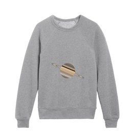 The Planet Saturn With Rings Kids Crewneck