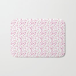 Pink flowers fabric Bath Mat | Painting, Love, Illustration, Nature 