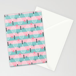 Colorful seamless tennis pattern Stationery Card