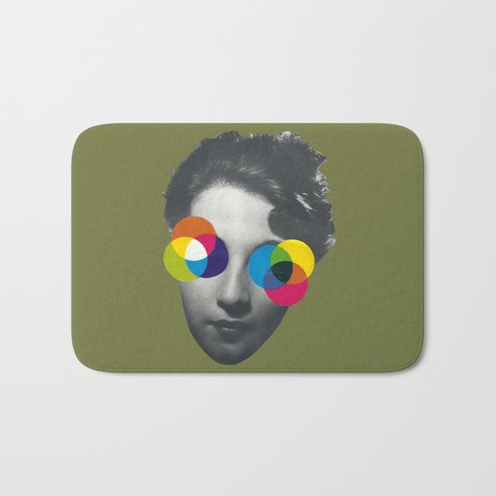 Psychedelic glasses Bath Mat