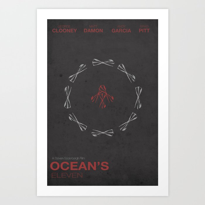 Ocean S Eleven Minimalist Poster Art Print By Ditz Society6