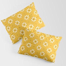 Daisy stitch - yellow Pillow Sham
