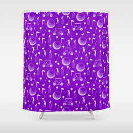 Golf Women Purple  Shower Curtain