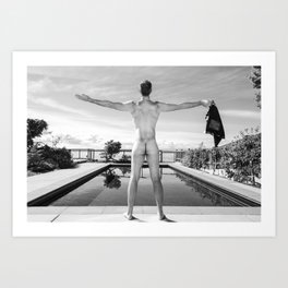 Freedom Swim Male Nude Art Print