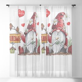 Gnome Daisy - I Love Being A Grandma Gnome Mother's day T-Shirt Sheer Curtain