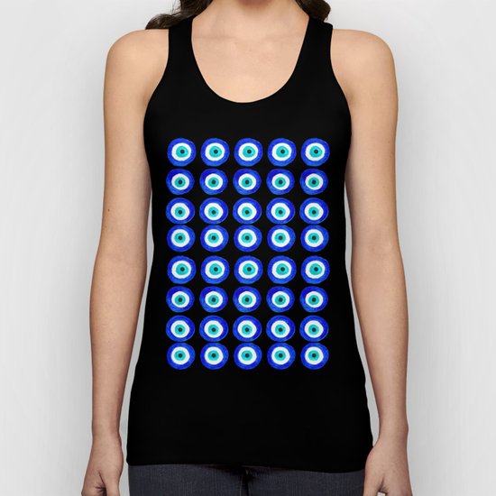 Evil Eye Talisman - on white Unisex Tank Top