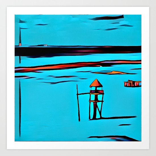 Baywatch Tower Art Print