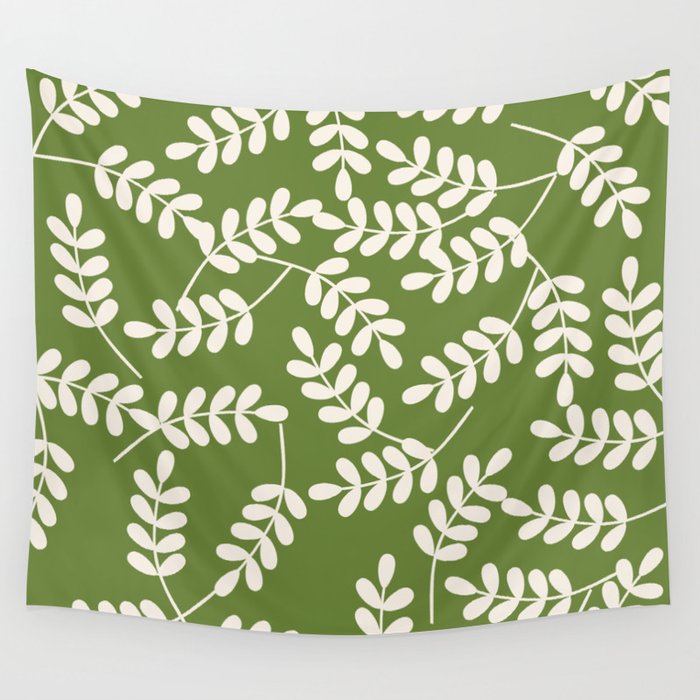 Holiday Leafy Pattern Wall Tapestry