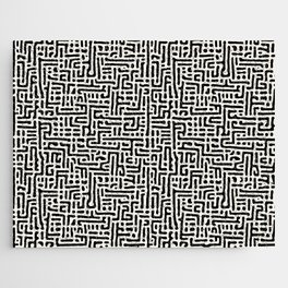 Organic Black White Maze Jigsaw Puzzle