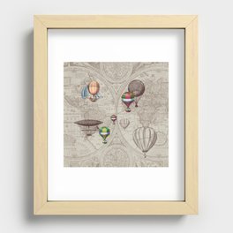 Balloon Festival Brown Recessed Framed Print