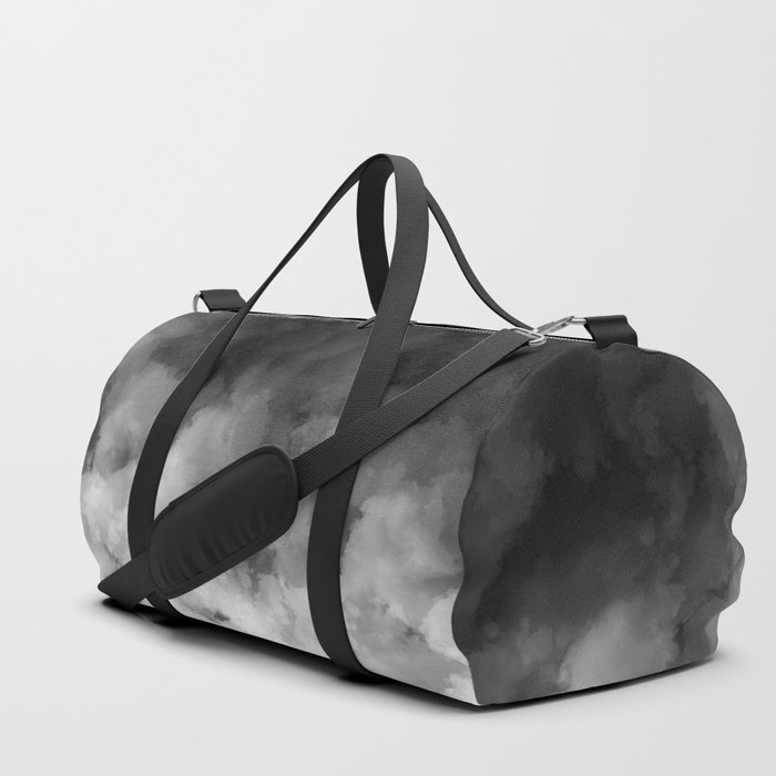 Ombre Black White Minimal Duffle Bag