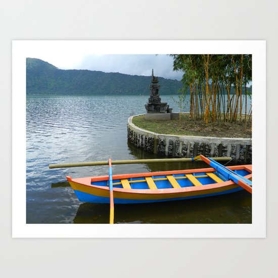 Boat on Still Water Art Print