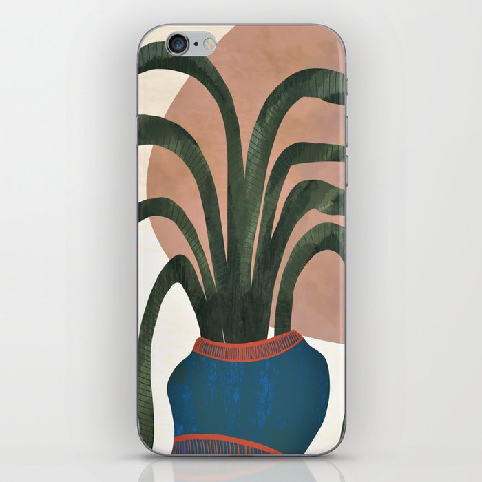 Fun Abstract Mid Century Snake Plant iPhone Skin