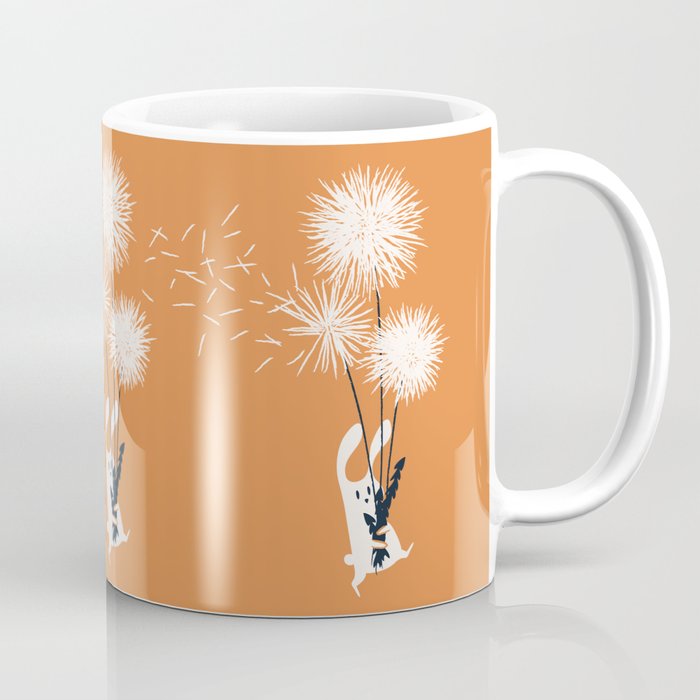 Bunny and Dandelion Bouquet Coffee Mug