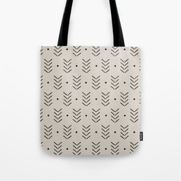 Arrow Lines Geometric Pattern 12 in creamy grey Tote Bag
