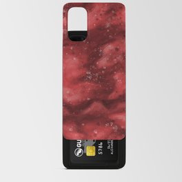 Red abstract painting texture, brick red marble waves Android Card Case