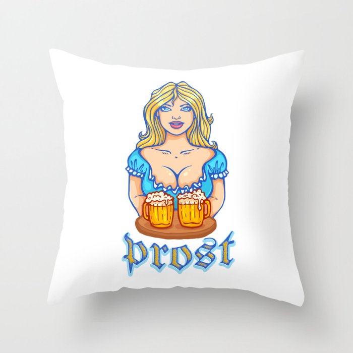 Oktoberfest girl Throw Pillow